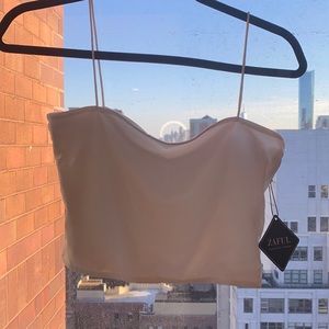 NWT White Spaghetti Strap Tank